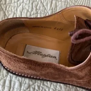 Mezlan Rovigo Brown Suede Lace Up Dress Shoes Men’s Size 8 Made in Spain MEZLAN  main image 4